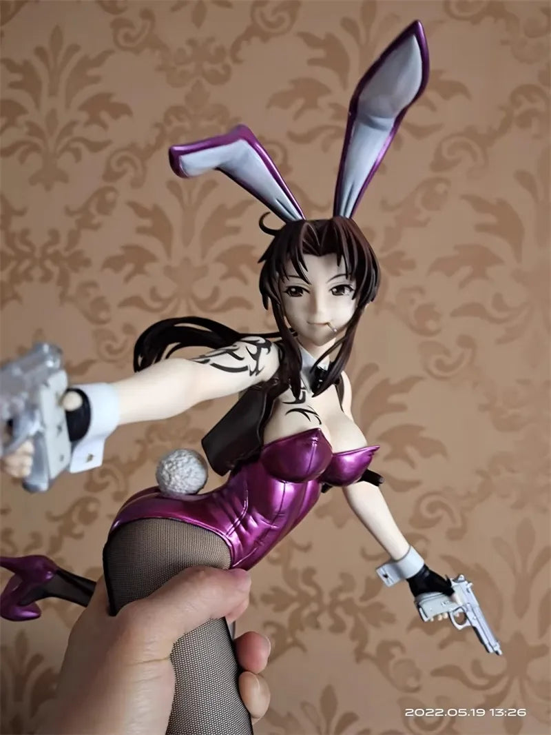 Original Bulk Anime FREEing BLACK LAGOON Revy Rebecca Bunny Ver PVC Action Figure Collection Model Doll Toys Gifts