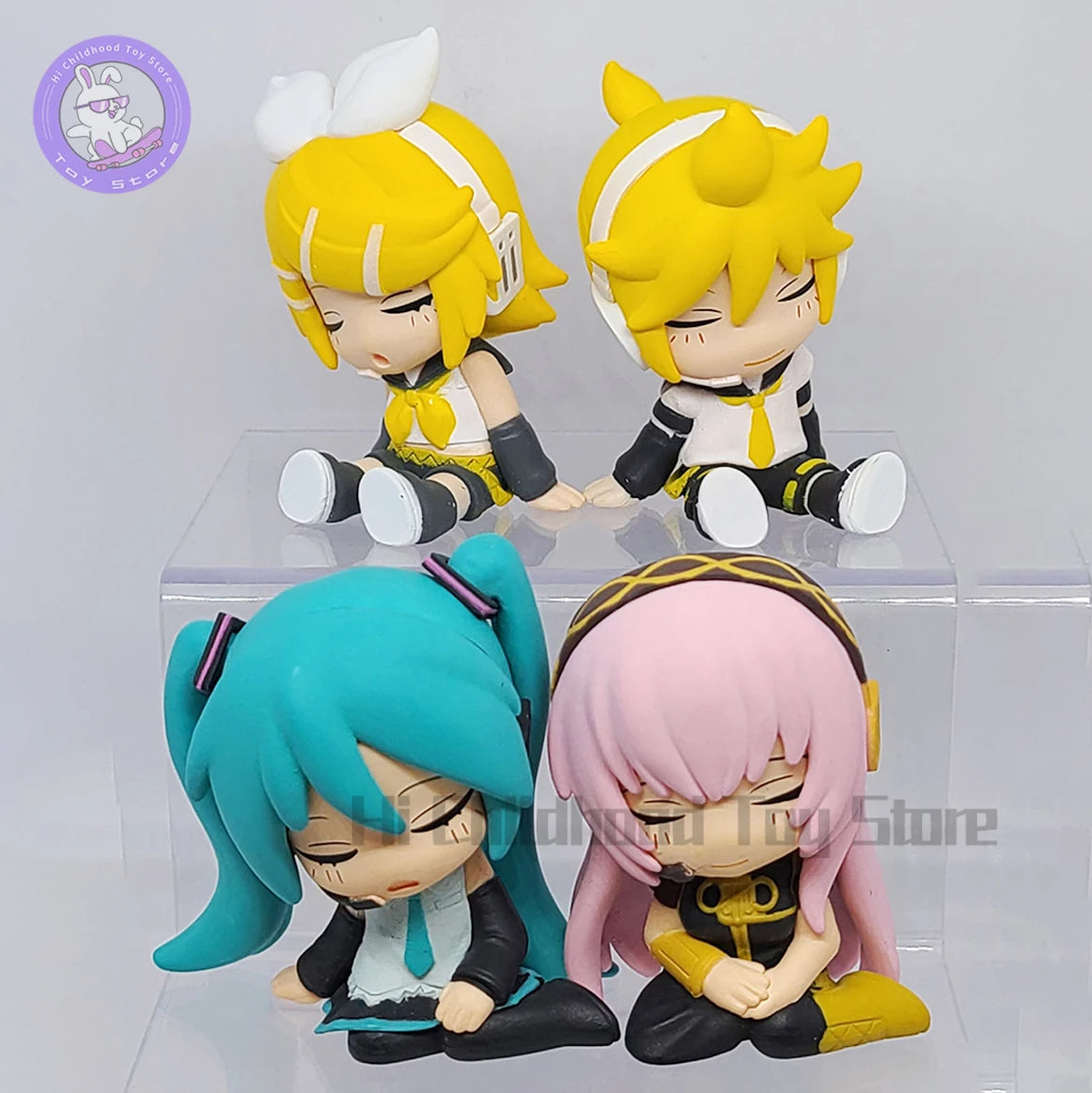 Original Takara Tomy Hatsune Miku Figure Kagamine Rin Kagamine Len Megurine Luka Gashapon Sleep On Your Shoulder Model Toy Gifts