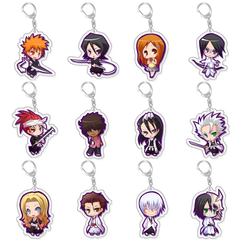 Anime BLEACH Key Chains Keychain Cosplay Acrylic Pendant Keyring Christmas Gift Prop