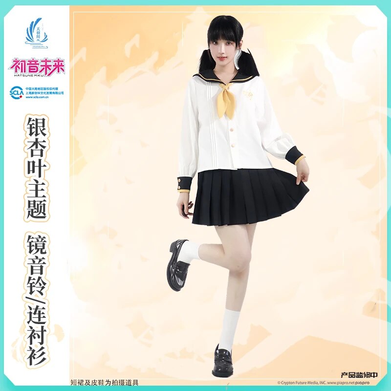 Vocaloid Miku JK Uniform Kagamines Rin/Len Shirts Sailor Suit Cosplay Costume Full Sleeve Tops School Student Women Men Shirt