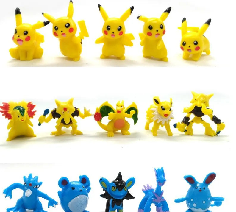 144 Pcs/Lot Mini Pokemon Figure Pikachu Kids Model Toys 2-3cm Kawaii Figurine PVC Dolls 6*24pcs Toys Wholesale