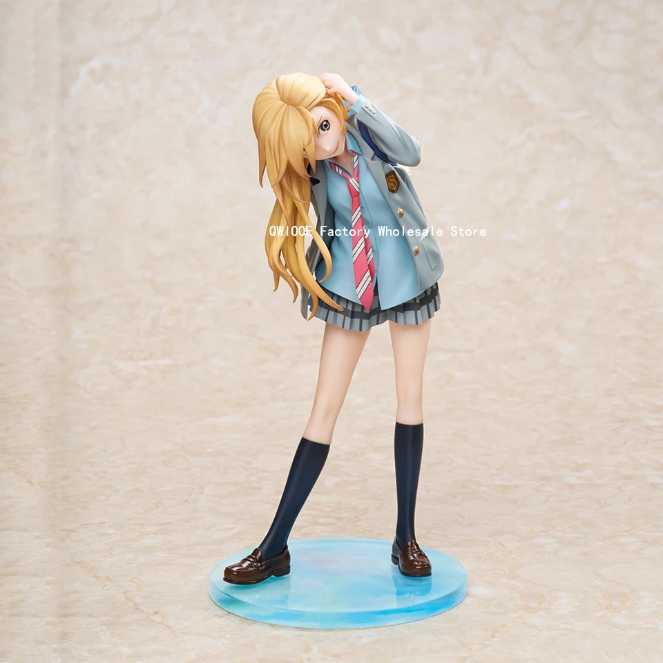 Original Genuine HobbyMax Your Lie in April 22.5cm Miyazono Kawori Arima Kousei PVC Collection Model Toys Gifts QWIOOE Wholesale