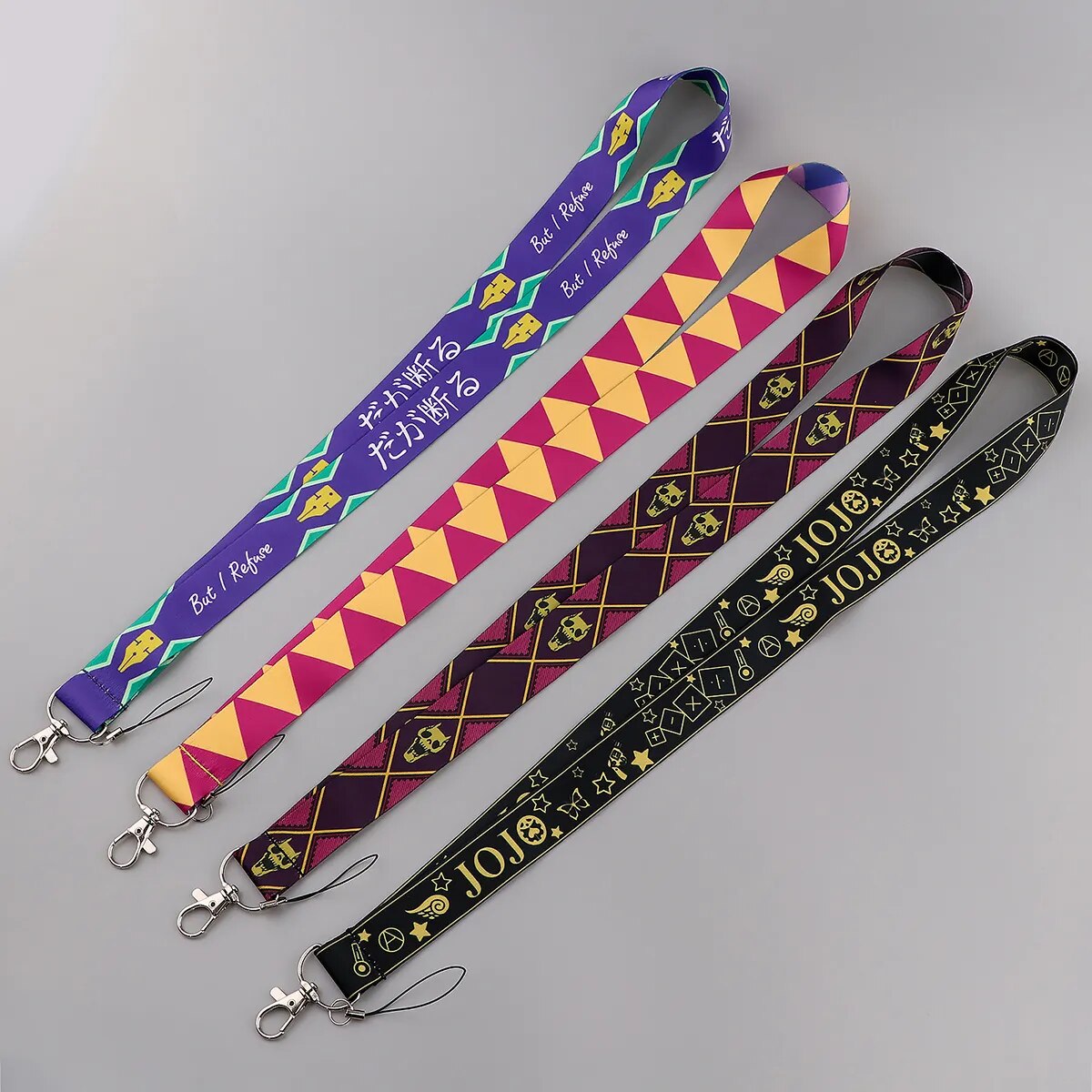 Anime JoJo Bizarre Adventure Neck Strap Lanyards for Keys Keychain Badge Holder ID Credit Card Pass Hang Rope Accessories