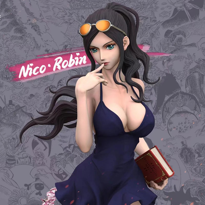 Figuras de acción de One Piece Robin de 36cm, GK Nico Robin, figura de acción que puede quitarse la tela de PVC, juguetes de modelos de colección sexis para chicas