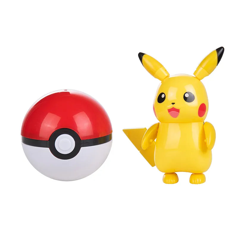 Pokemon Ball Figures  Pokeball Genuine Original Box or Without Box Deformation Toy Pikachu Charizard Pocket Monster Model Gift