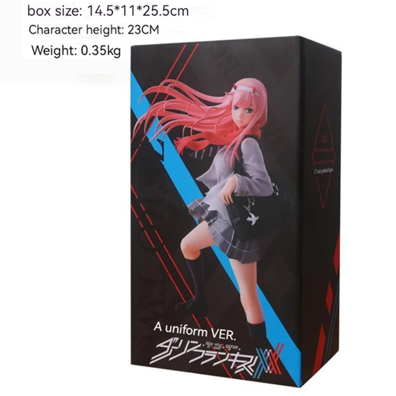 Figuras de Anime Darling In The Franxx Zero Two 02, mochila, modelo uniforme, figuras de muñecas, figuras de acción coleccionables, juguetes, regalos