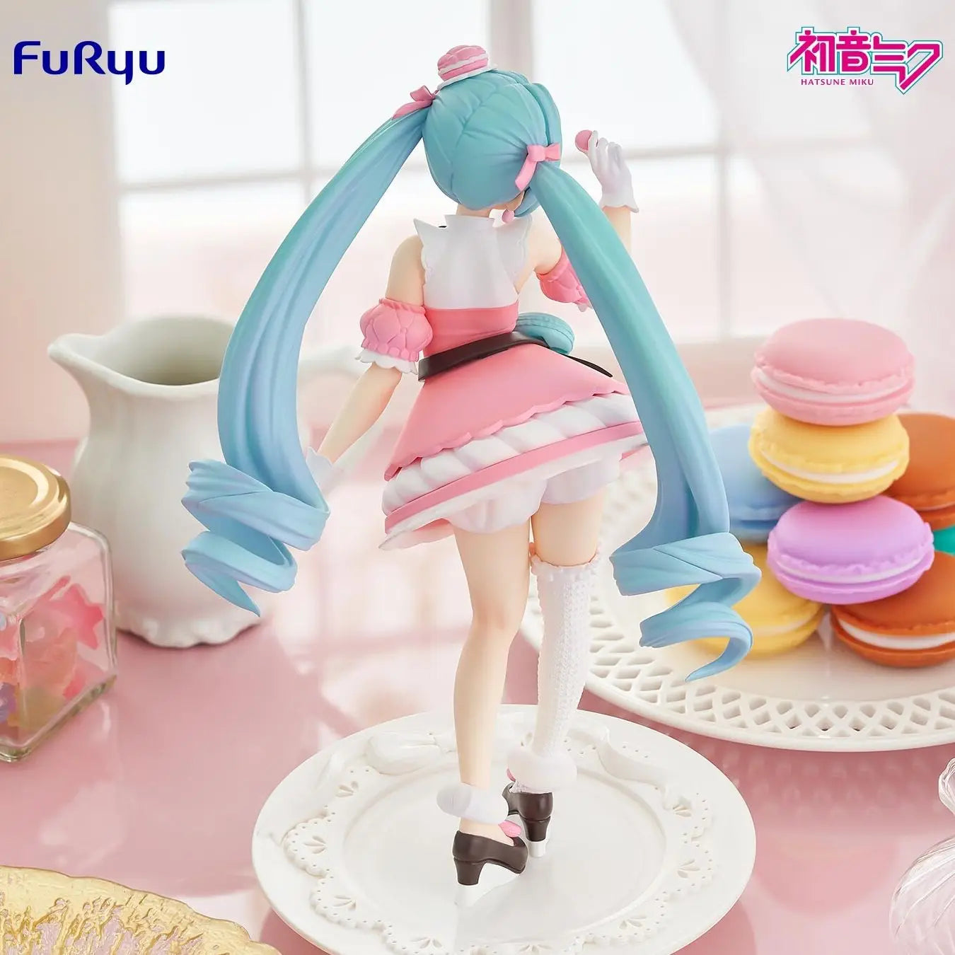 Judai Original FuRyu VOCALOID Hatsune Miku Sweet Sweets Macaron Exceed Creative Figure PVC Action Figure Model Doll Toys