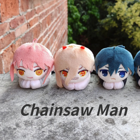 Chainsaw Man Plush Toy Makima Hayakawa Aki Stuff Doll Kawaii Anime Get down Plush Keychain Pendant Anime Figure Toys For Kids