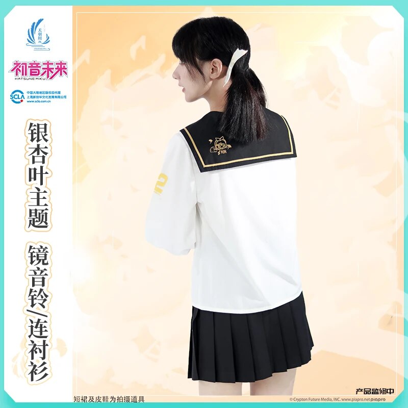 Vocaloid Miku JK Uniform Kagamines Rin/Len Shirts Sailor Suit Cosplay Costume Full Sleeve Tops School Student Women Men Shirt