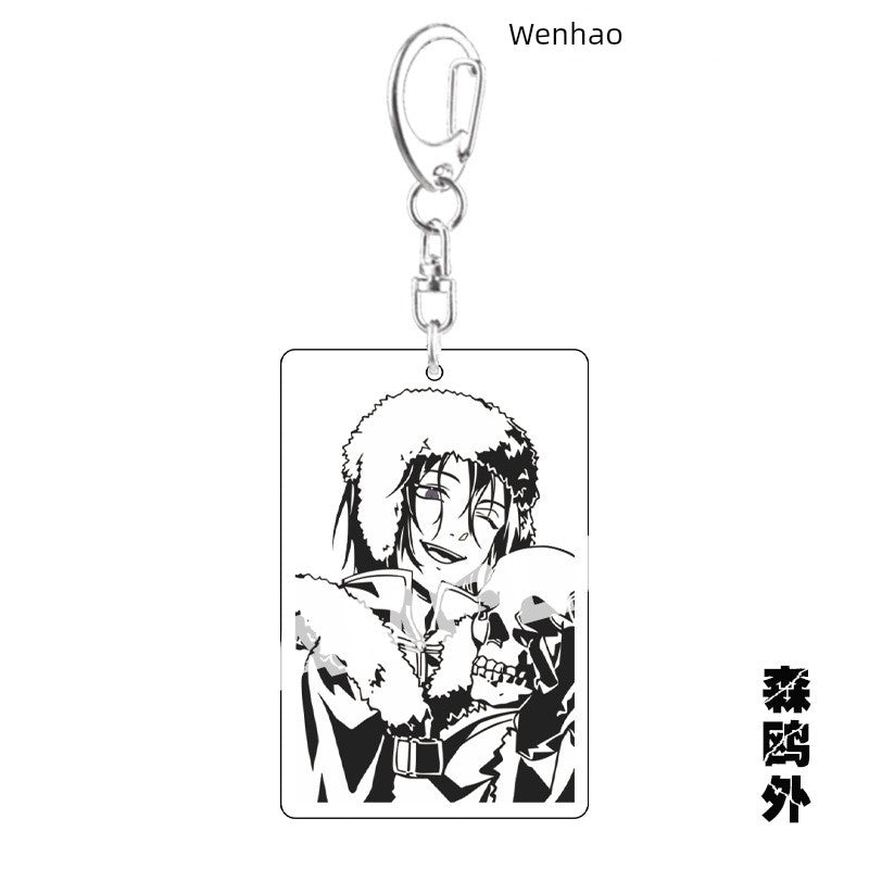 In Stock Wenhao Stray Dogs Keychain Central Plains Zhongzhong Senou Outer Zhongdao Town Creative Bag Anime Keychain