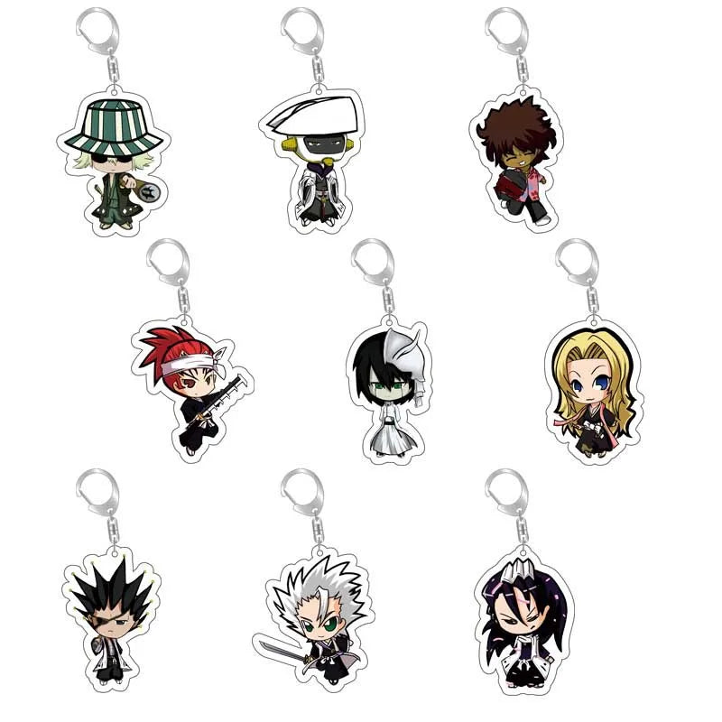 Anime BLEACH Key Chains Keychain Cosplay Acrylic Pendant Keyring Christmas Gift Prop