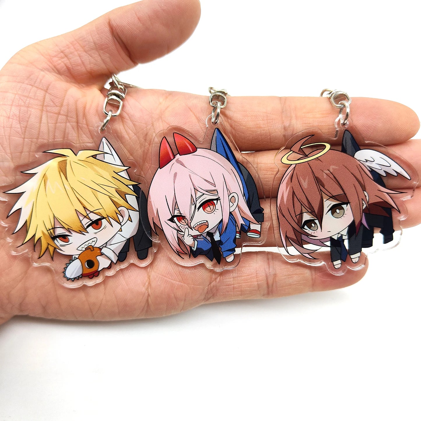 Anime keychain chainsaw man Denji Makima Pochita Power Model Cute Acrylic Stand Model Plate Desk Decor Standing for Friend Gifts