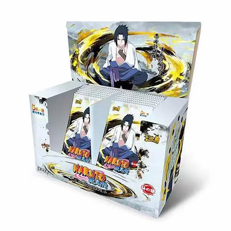 Narutoes Edition Anime Figures Hero Card  Uzumaki Uchiha Sasuke Character Card Collection Bronzing Barrage Flash Cards Boy Gifts