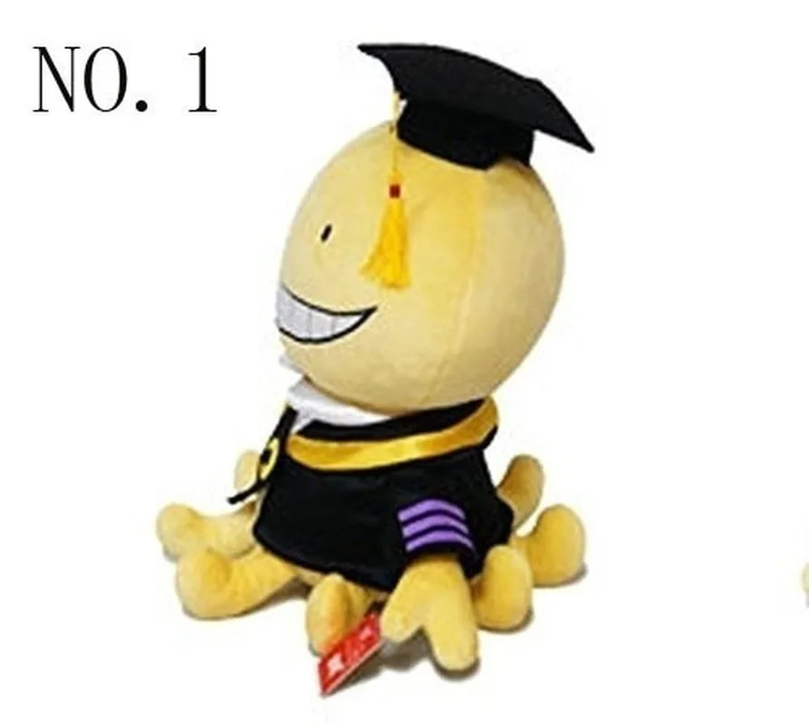 Lindo pulpo muñeca Korosensei Koro Sensei maestro juguetes de peluche animales de dibujos animados muñecas graduado niños asesinato aula