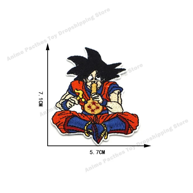 Anime Dragons Patches Embroidery Clothing Cartoon Balls Thermal Stickers on Clothes Garment Stickers Embroidery Accessory Patch