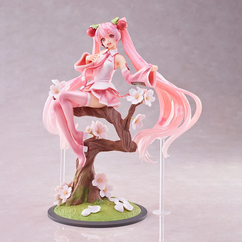 New Spiritale Sakura Hatsune Miku Fairy Vocaloid Figurnies Japanese Anime Action Figure Kawaii Collect Model Desk Decor Doll Toy