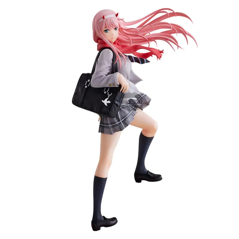 Figuras de Anime Darling In The Franxx Zero Two 02, mochila, modelo uniforme, figuras de muñecas, figuras de acción coleccionables, juguetes, regalos