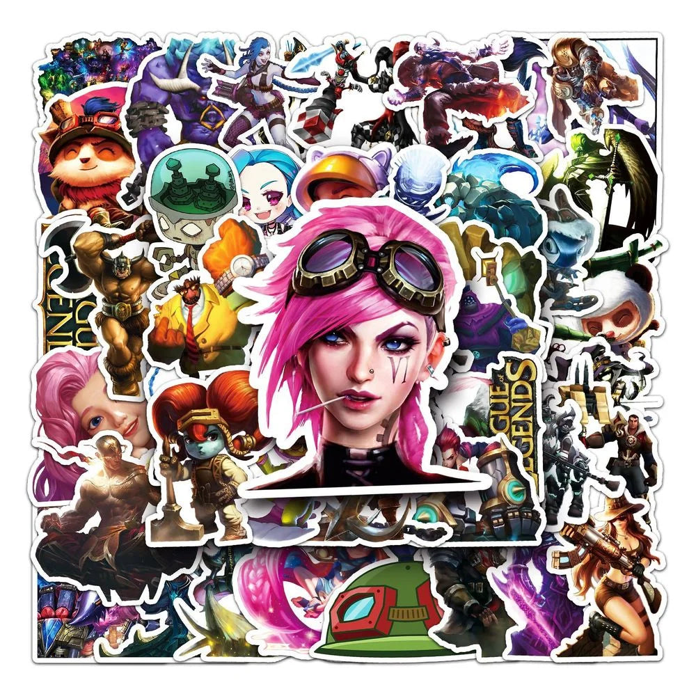 10/50PCS Hot Game LOL/League of Legends Stickers For Refrigerator Car Helmet DIY Gift Box Bicycle Guitar Notebook Skate