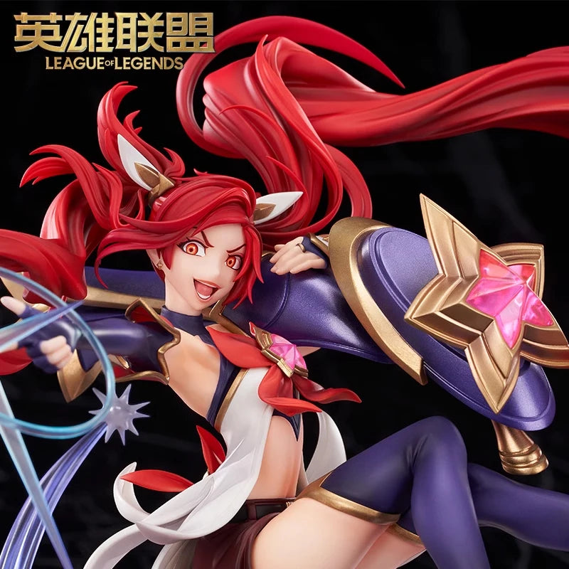 24cm GSAS X League Of Legends Anime Figurine Jinx Action Figure 1/7 Scale Star Guardian Decoration Christmas Gift