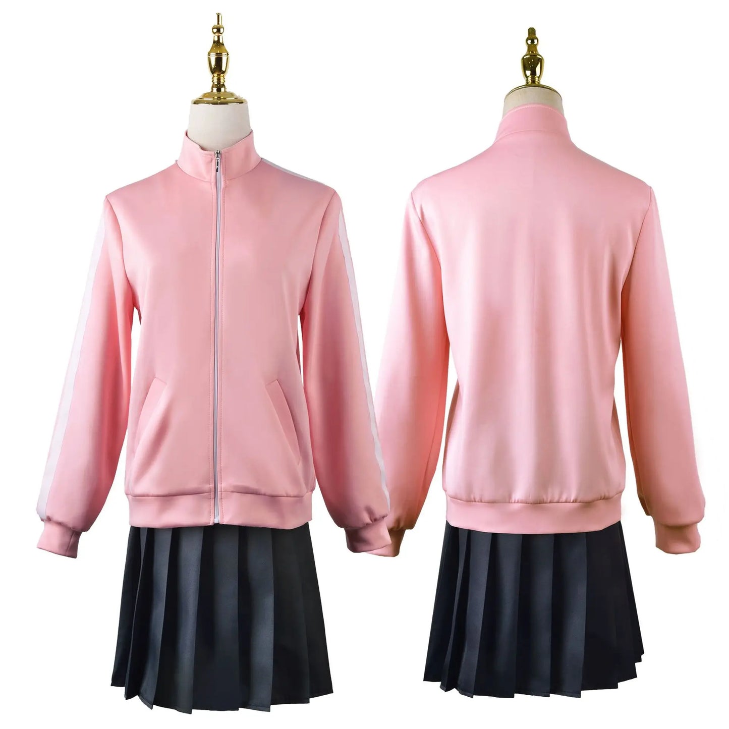 Gotou Hitori Cosplay Bocchi The Rock Gotou Hitori Cosplay Costume JK Uniform Pink Jacket Skirt Wig Suit Halloween Anime Cosplay