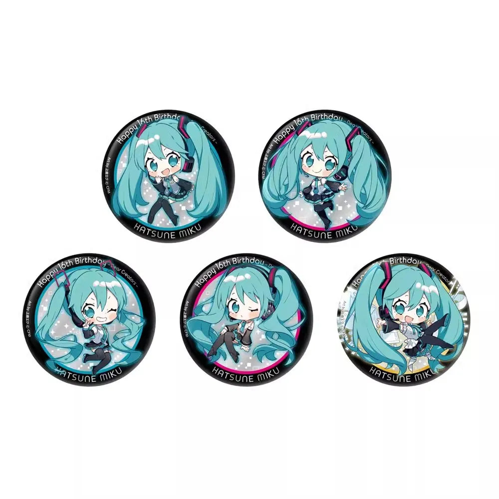 Vocaloid Hatsune Miku Anime Figure Brooch Badge Japanese Anime Figure Virtual Singer Piapro Hatsune Miku Anime Brooch Badge Gift