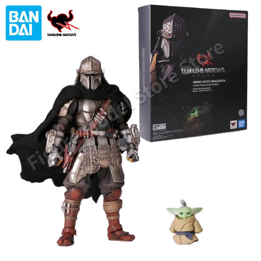 In Stock Bandai Movie Realization Star Wars The Mandalorian Grogu Anime Action Figures Toys Models Collector