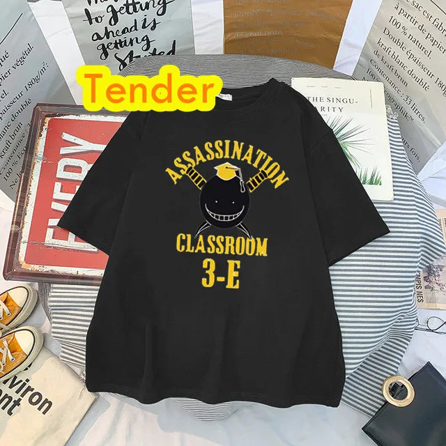 Anime Assassination Classroom Tshirt Clothes Women Black T Shirt Casual Harajuku Kawaii Summer Top Tshirt White T Shirt Street