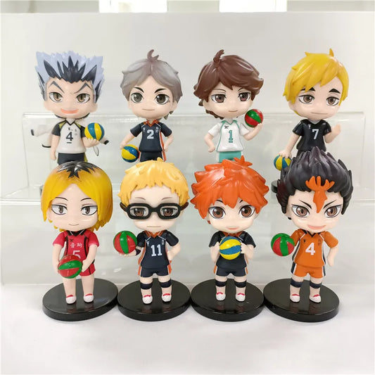 6/8PCS Haikyu Anime Figures Shoyo Kageyama Tobio Action Figures Cute Toys Collector Brinquedos Sport Doll Figurine Haikyu Toy