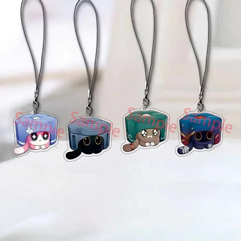 Dan Heng Guinaifen Anime KeyChain Honkai Star Rail Men Key Chain for Women Fashion Kawaii Figure Acrylic Keyring Pendant Gifts