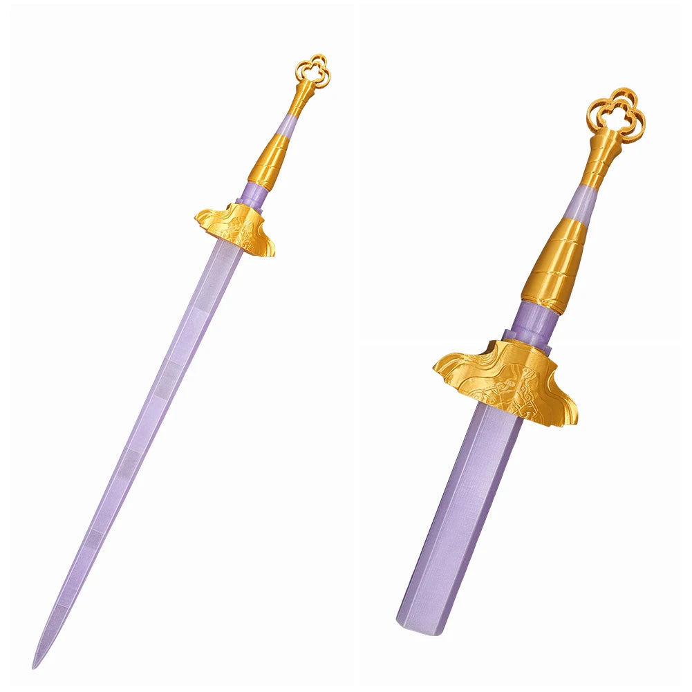 Rumi Cosplay Sword Demons Hunter KPop 3D Printed Light Purple Scalable Swords Knife Ornament for Girls Group Props Accessories