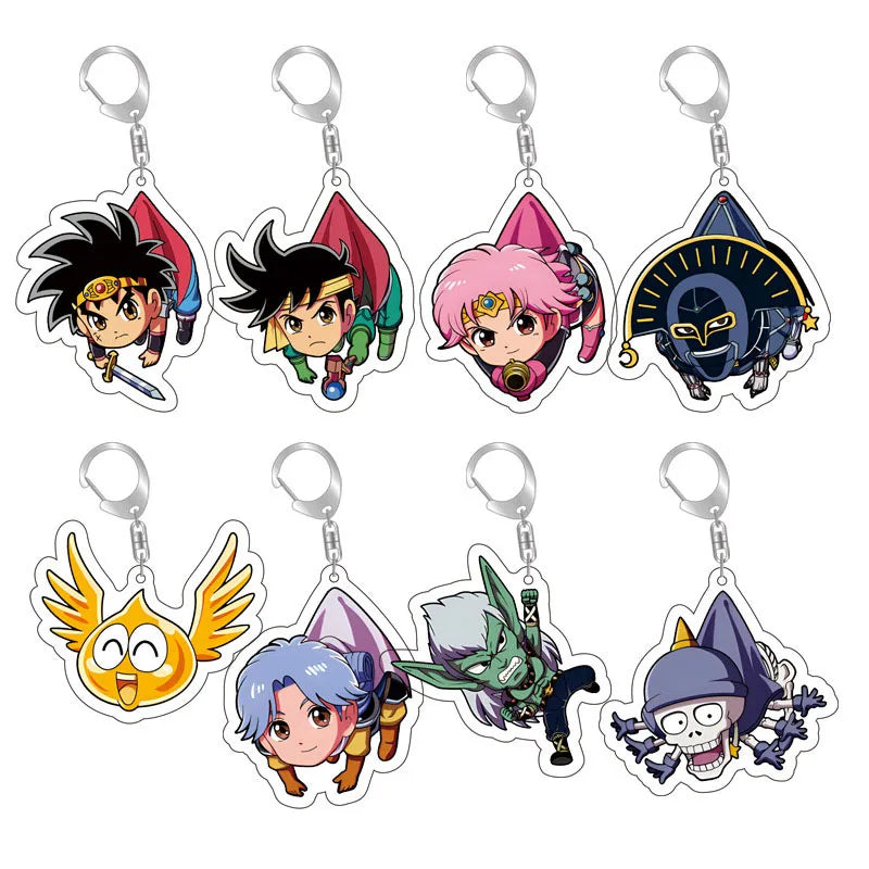 Game DRAGON QUEST Keychain Doragon Kuesuto: Dai No Daibouken Dragon Warrior Kuesuto Key Ring