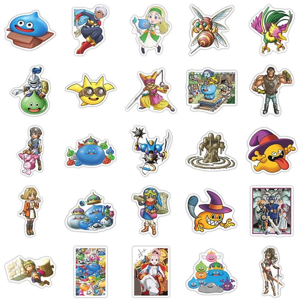 10/30/50PCS Game Dragon Quest Cartoon Graffiti Waterproof Sticker Creative Trend Decorative Decal RefrigeratorCupHelmetWholesale