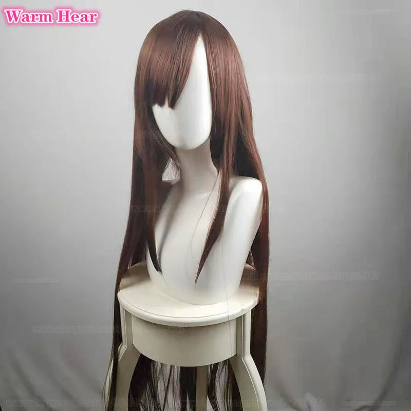 Jujutsu Kaisen Cosplay Wig Ieiri Shoko Brown Long Straight Wig Cosplay Anime Heat Resistant Hair Halloween Party Wigs + Wig Cap