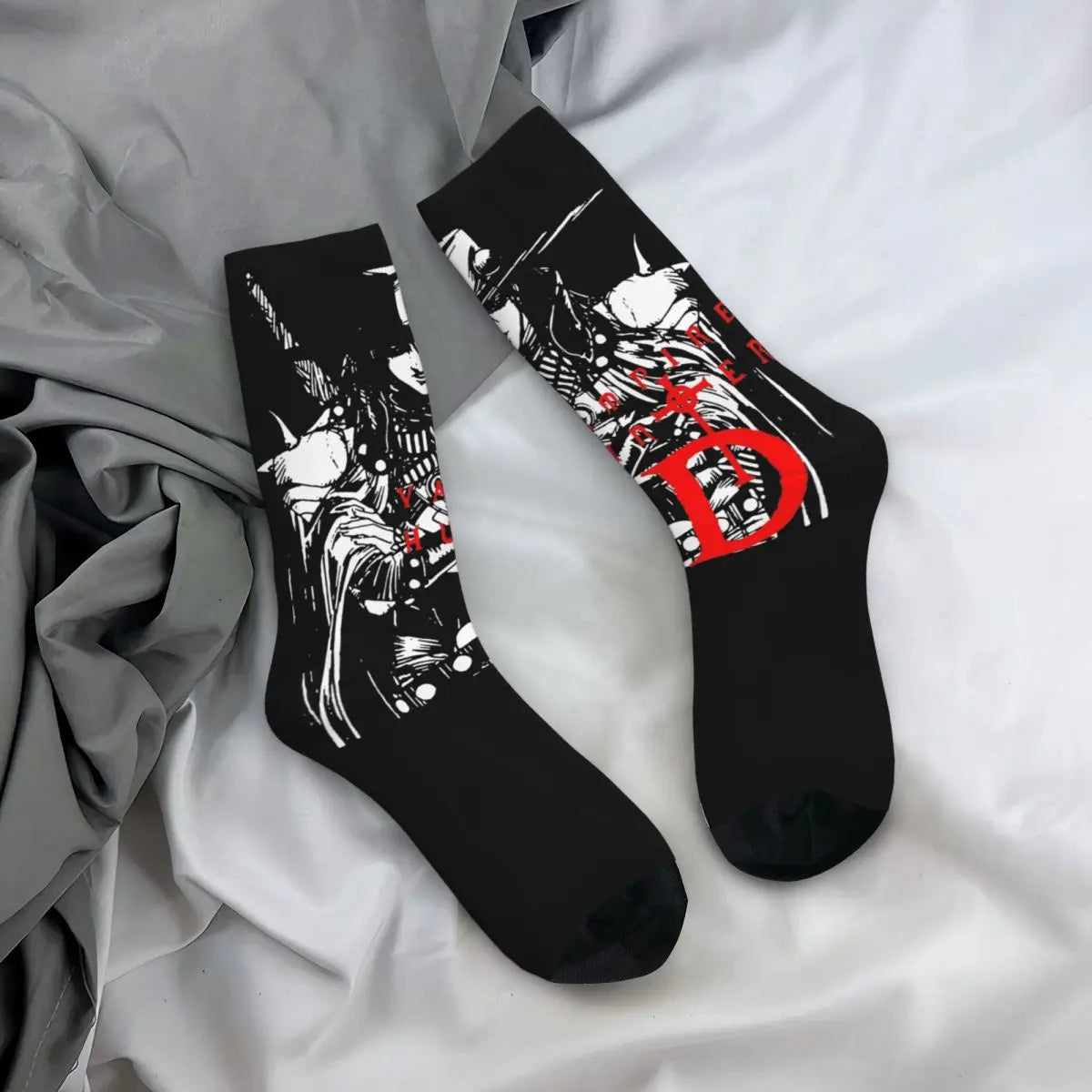 Vampire Hunter D Hellsing Socks Men Women Funny Happy Anime Manga Socks Harajuku Spring Summer Autumn Winter Socks Gifts