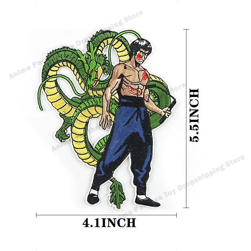 Anime Dragons Patches Embroidery Clothing Cartoon Balls Thermal Stickers on Clothes Garment Stickers Embroidery Accessory Patch