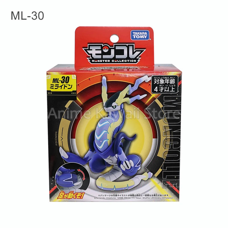 TOMY Original Pokemon Figure Miraidon Koraidon Palkia Dialga Giratina Mewtwo Zacian Zamazenta Lunala Action PVC Toys Figures