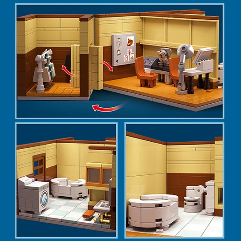 MOC Anime Spy X Family Figure Loid Anya Forger Action Model Kit Toilet secret room Blocks Set Christmas Gifts Kids Toys For Boys