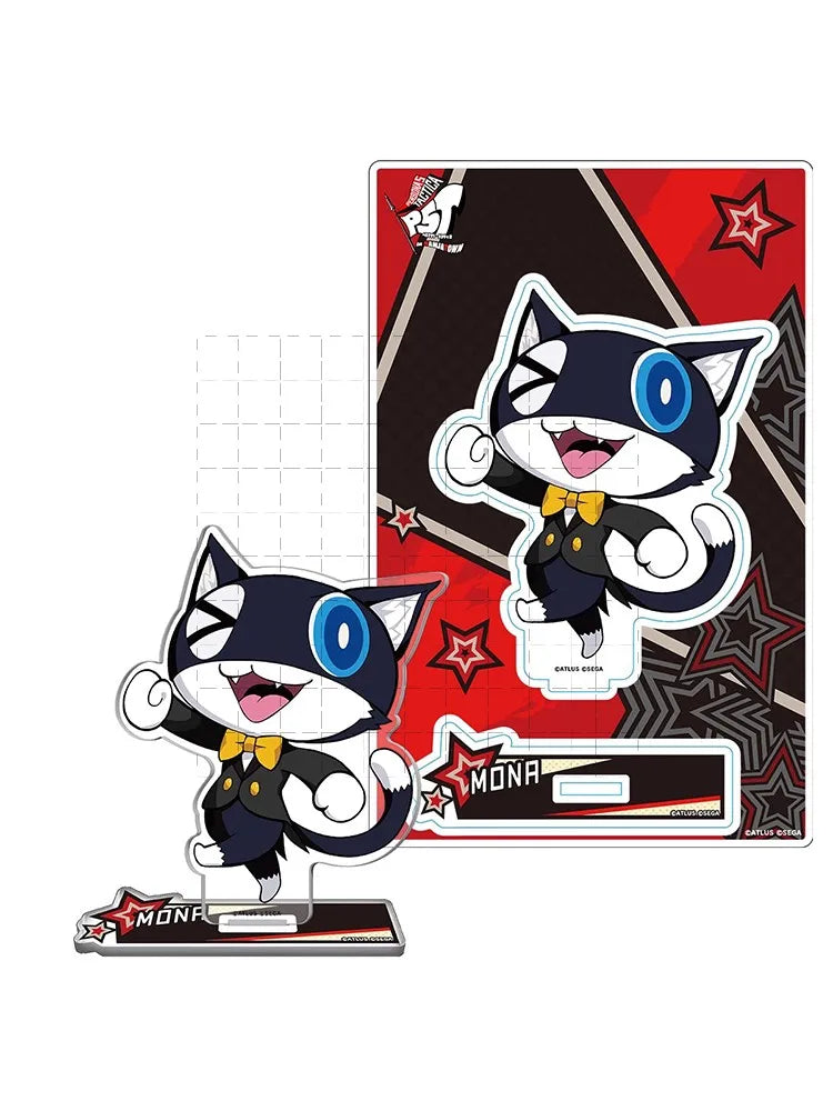 Game PERSONA 5 the Animation Acrylic Stand Figure Doll Anime P5 Morgana Okumura Haru Keychain Toy Keyring for Gift