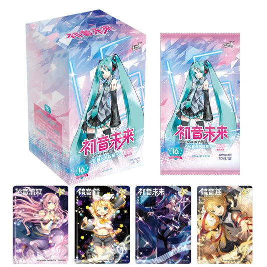 Original Hatsune Miku Peripheral Collection Cards Singing Girl Megurine Luka Character Rare HR Card Toys Children Birthday Gifts