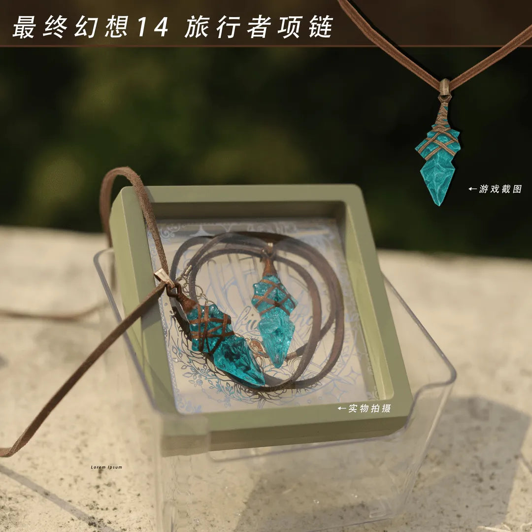 Anime Final Fantasy FF14 Traveller Theme Cosplay Handmade Necklace Pendant Choker Chain Jewelry Accessories Gift