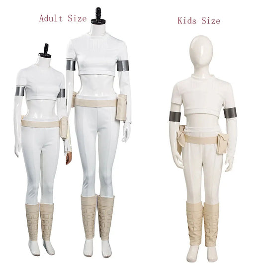 Padme Amidala Cosplay Costume Outfits For Adult Women Kids Children Halloween Carnival Suit