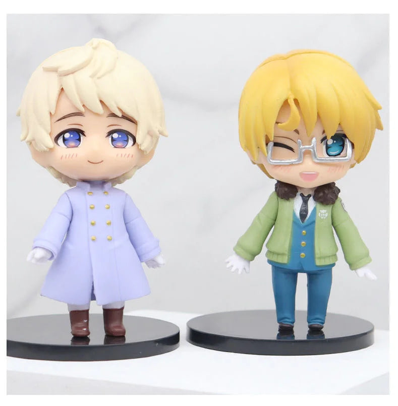 5pcs/set Hetalia Axis Power Anime Figure Feliciano Vargas Hetalia World Stars PVC Action Figure 9CM Collection Model Toy Doll