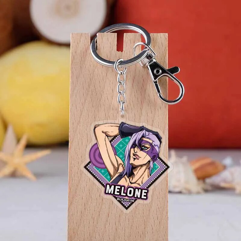 Anime JOJO Bizarre Adventure Acrylic Keychain Cartoon Figure Pendent Keyring Collection Gift