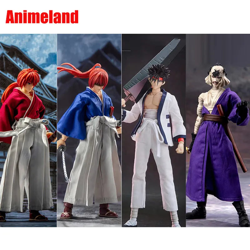 Dasin/Great Toys/GT Rurouni Kenshin Himura Sagara Sanosuke Shishio Makoto SHF 1/12 16cm/6 inch PVC Action Figure Model In Stock