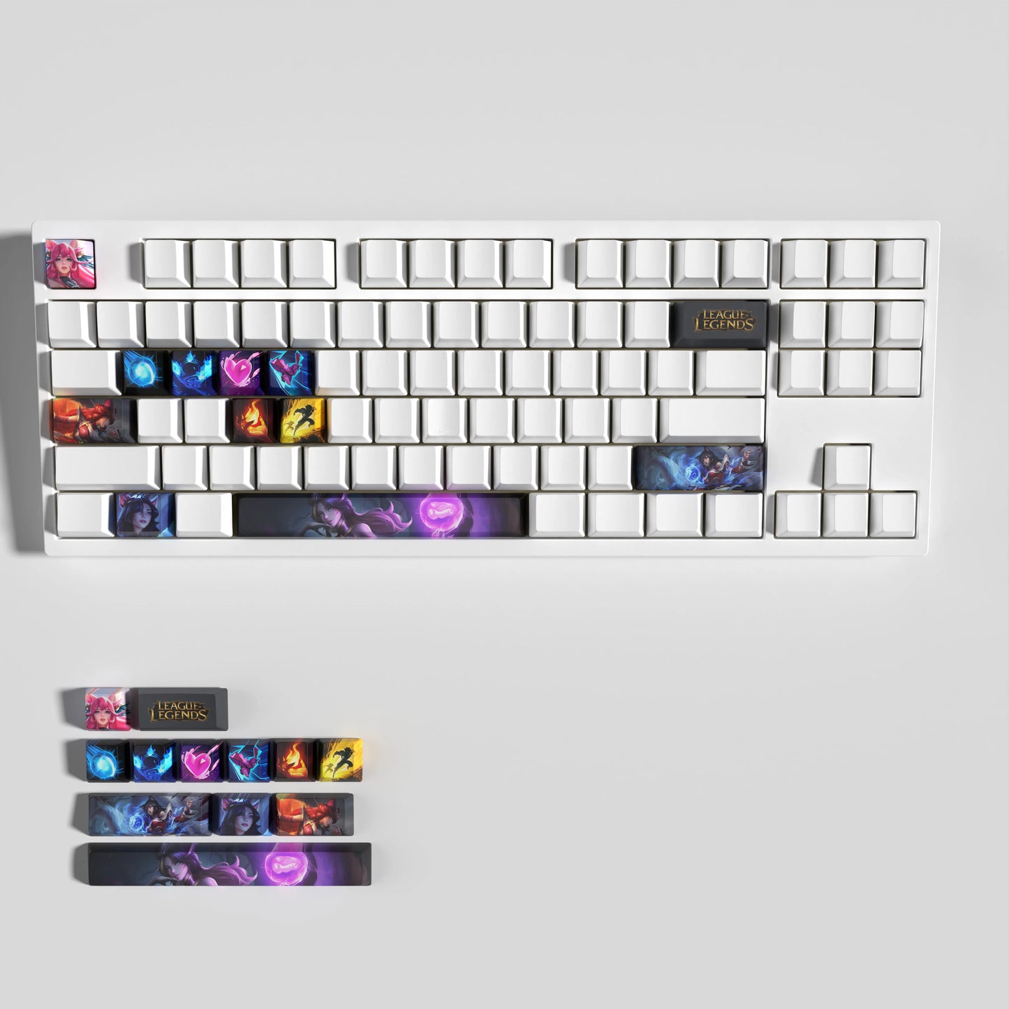 Ahri keycaps League of Legends keycaps  game keycaps OEM Profile 12keys PBT dye sub keycaps