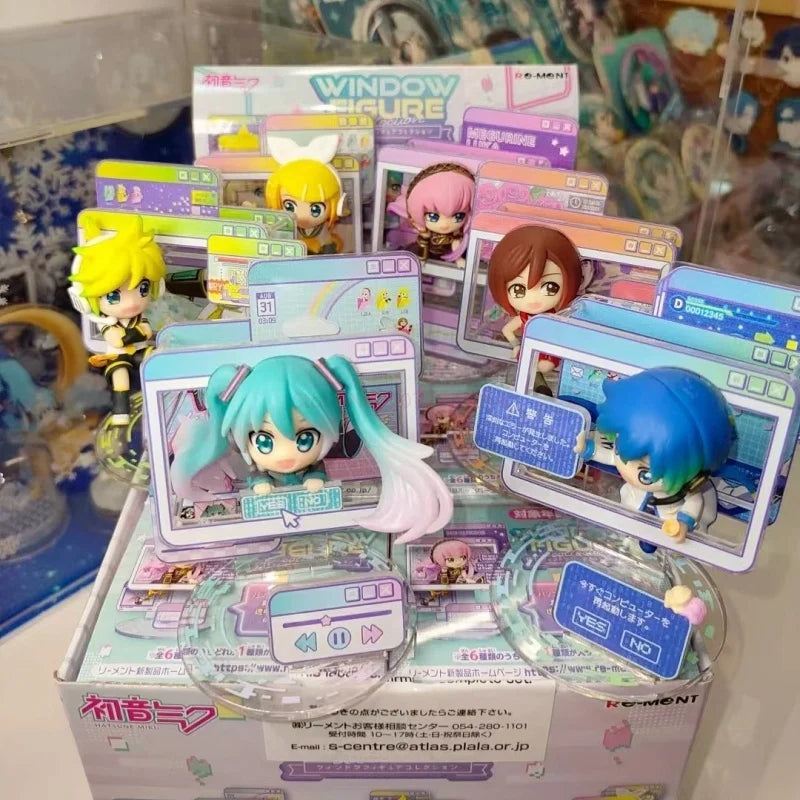 Anime Hatsune Miku Blind Box Window Figure Series Kaito Meiko Mini Figures Boxed Egg Trendy Toy Tabletop Ornament Anime Toy