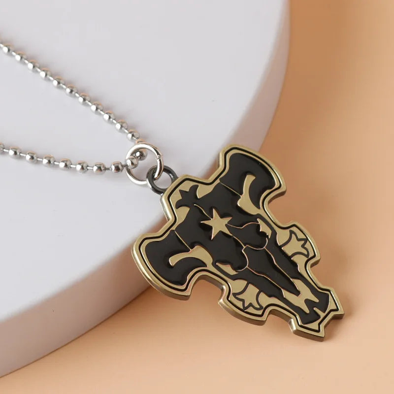 Anime Black Clover Emperor Logo Necklace Asta Magic Knight Cosplay Pendant Emblem Props Gift Accessories