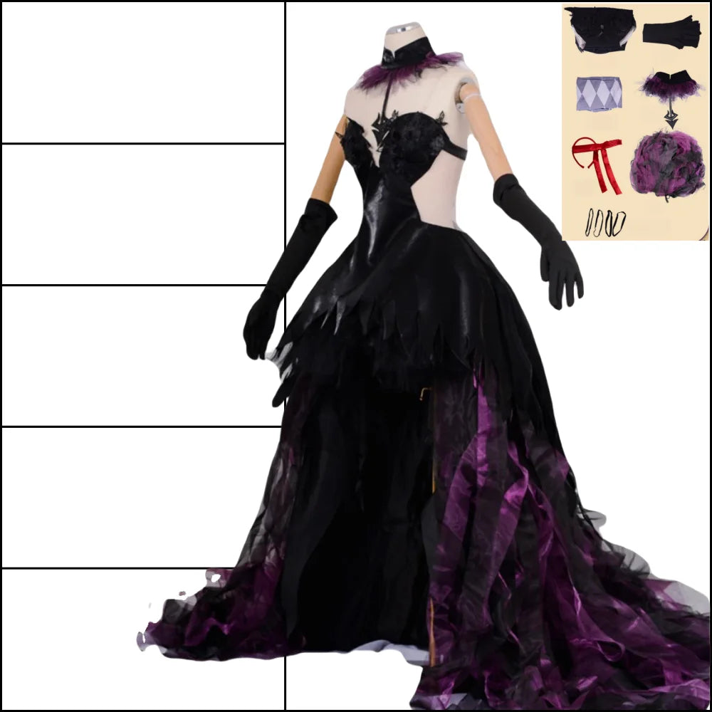 Akemi Homura Cosplay Devil Akemi Homura Women Purple Dress Outfits Anime Puella Magi Madoka Magica Akemi Homura Halloween Suits