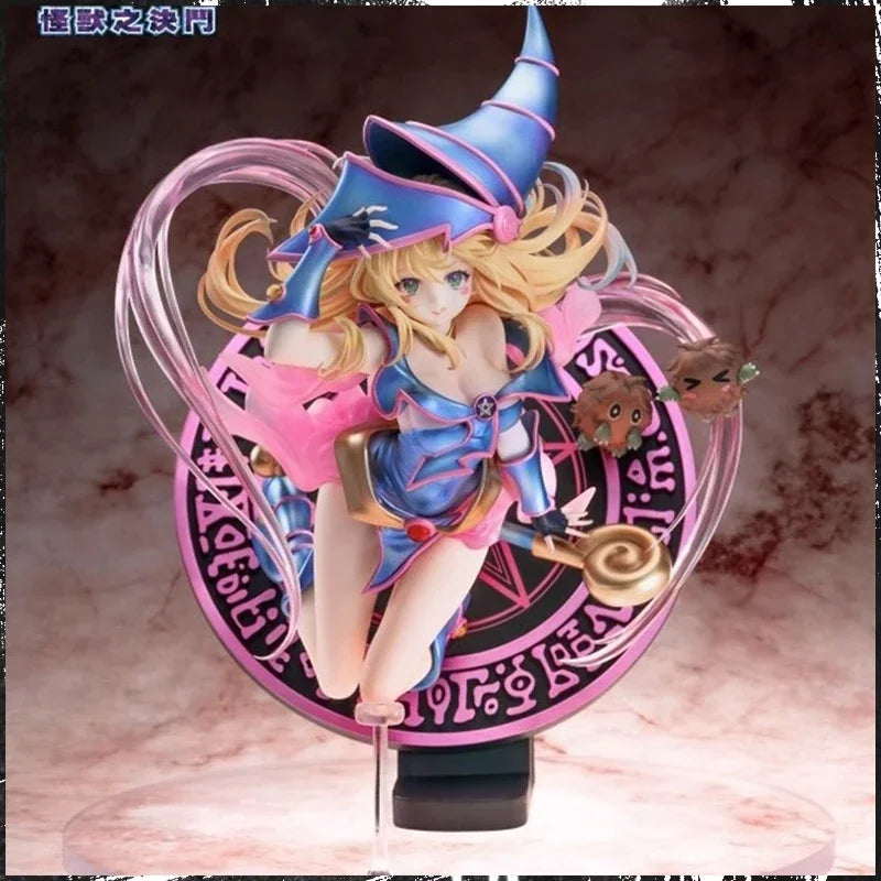 28cm Magi Arts Yu-Gi-Oh! Duel Monsters Anime Figurine Black Magician Girl Action Figure Kawaii Toy Room Ornament Christmas Gift