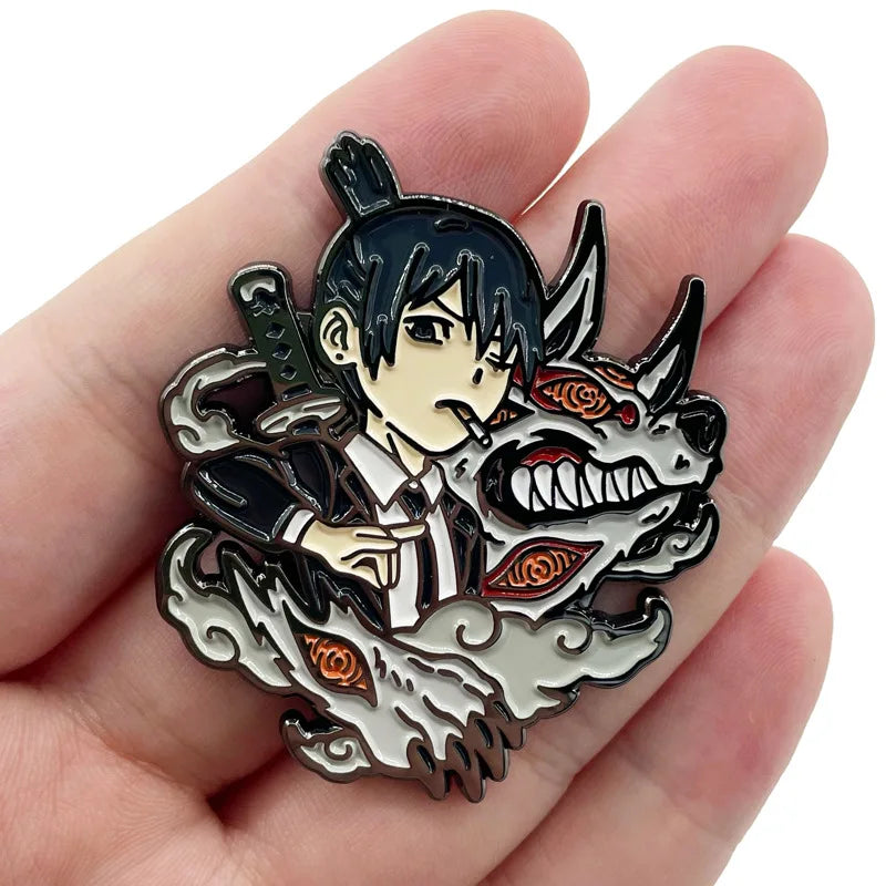 ChainSaw Man Enamel Pins Cool Anime Brooches Personalized Pins Clothing Backpack Lapel Badges Fashion Jewelry Accessories Gifts